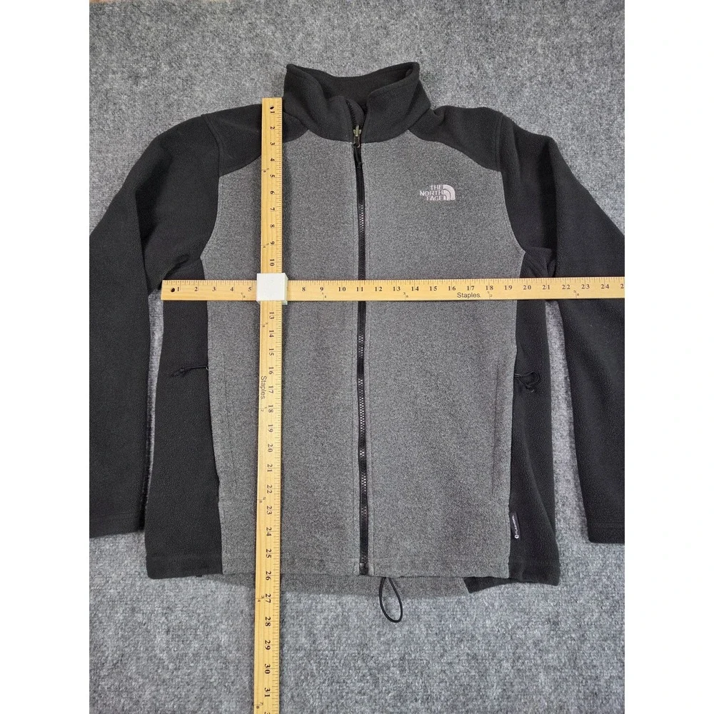 The North Face Fleece Jacket Mens Medium Grey Black FlashDry Full Zip Colorblock
